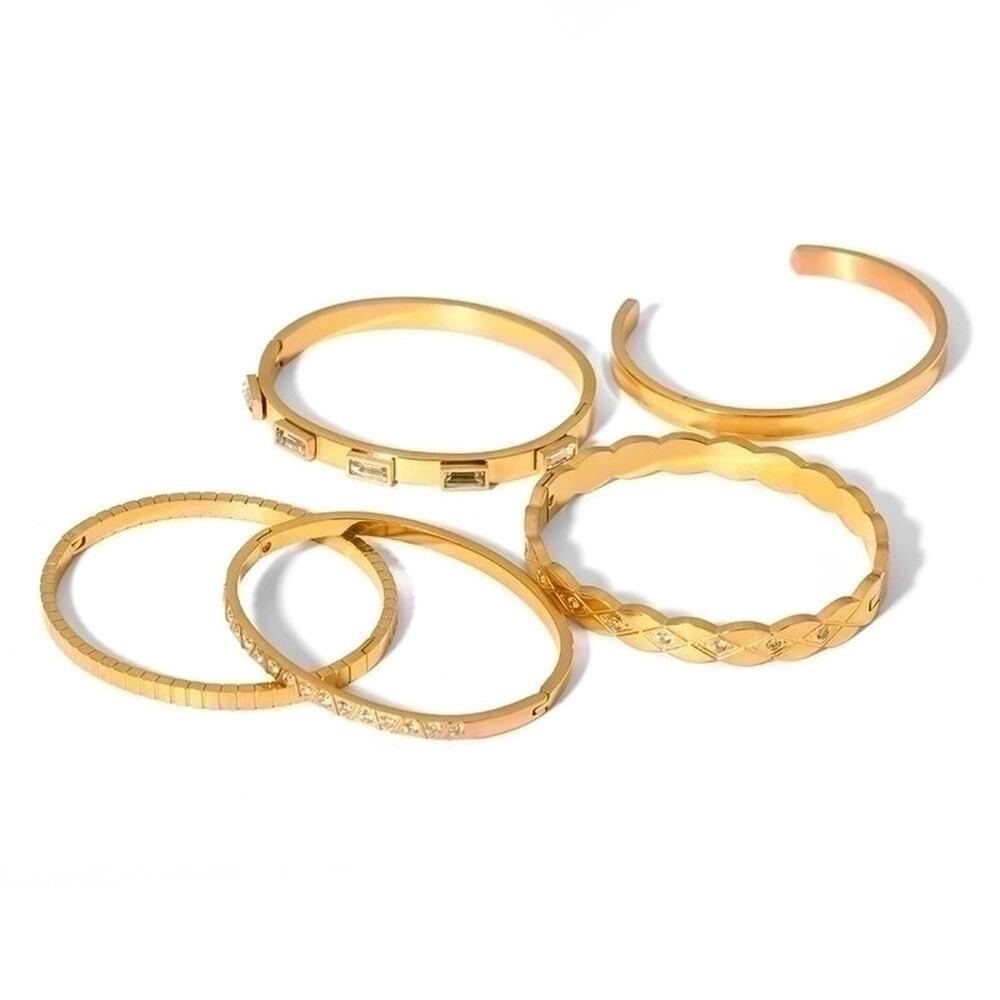 Gold Bangles Rectangle - Waterproof - Picture 2 of 6